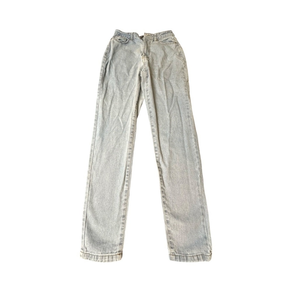 Boohoo Jeans Womens US 4 Light Blue Straight Leg High Rise Denim Casual Classic